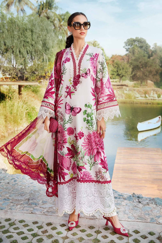 Digital Lawn 3-Piece Print Set with Bana Dora Voile Dupatta