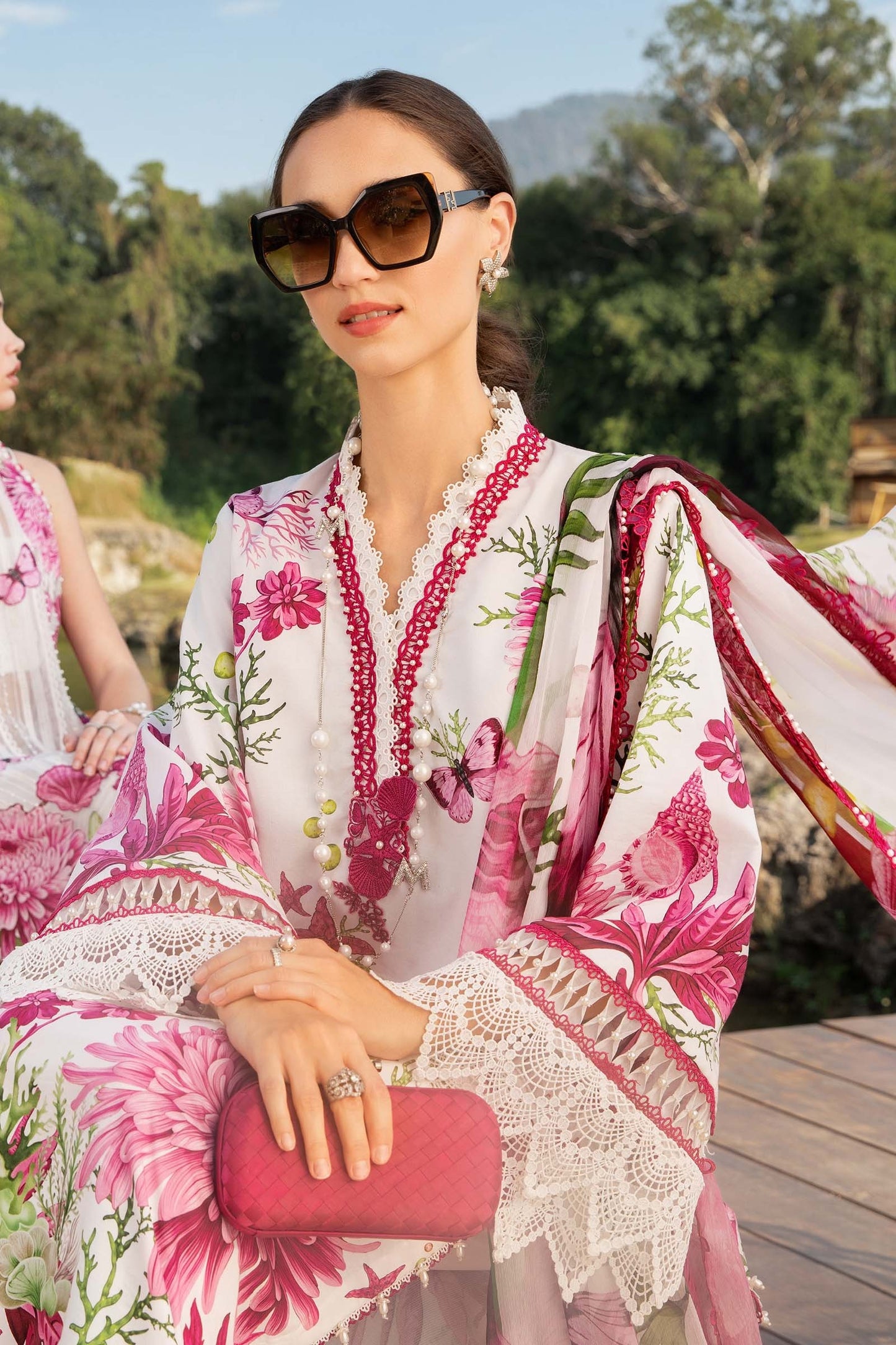Digital Lawn 3-Piece Print Set with Bana Dora Voile Dupatta