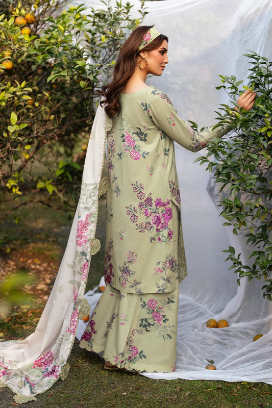 Digital Lawn Bana Dora 3-Piece Set – Bana Dora Prints with Voile Zari Dupatta