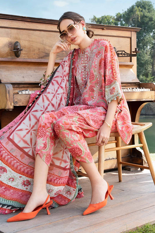 Digital Lawn 3-Piece Print Set with Bana Dora Voile Dupatta