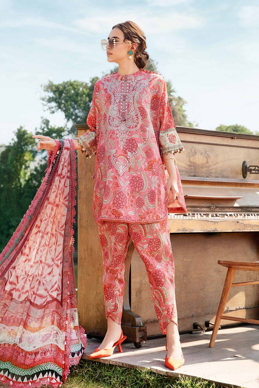 Digital Lawn 3-Piece Print Set with Bana Dora Voile Dupatta