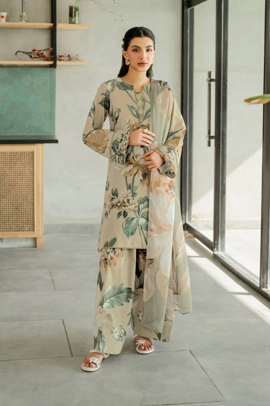 Digital Lawn Bana Dora 3-Piece Set – Bana Dora Prints with Voile Zari Dupatta