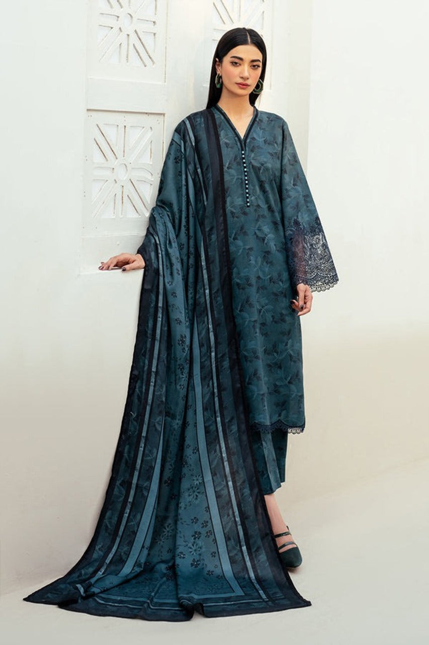 Premium Dhanak Digital Printed 3-Piece Ladies Dress