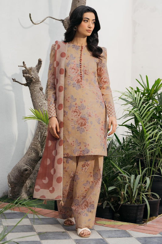 Digital Lawn Bana Dora 3-Piece Set – Bana Dora Prints with Voile Zari Dupatta