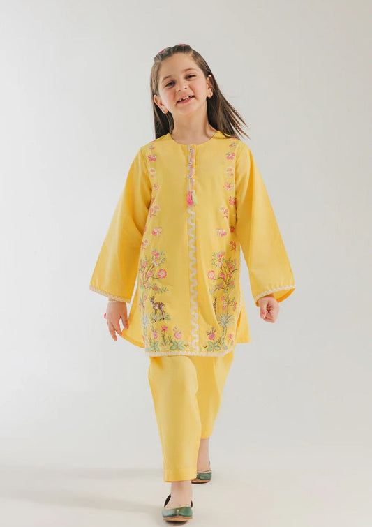 KY Kids Summer Lawn Unstitched – 2-Piece Embroidered Outfit