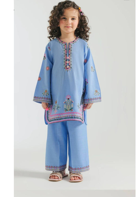 KB Kids Summer Lawn Unstitched – 2-Piece Embroidered Outfit