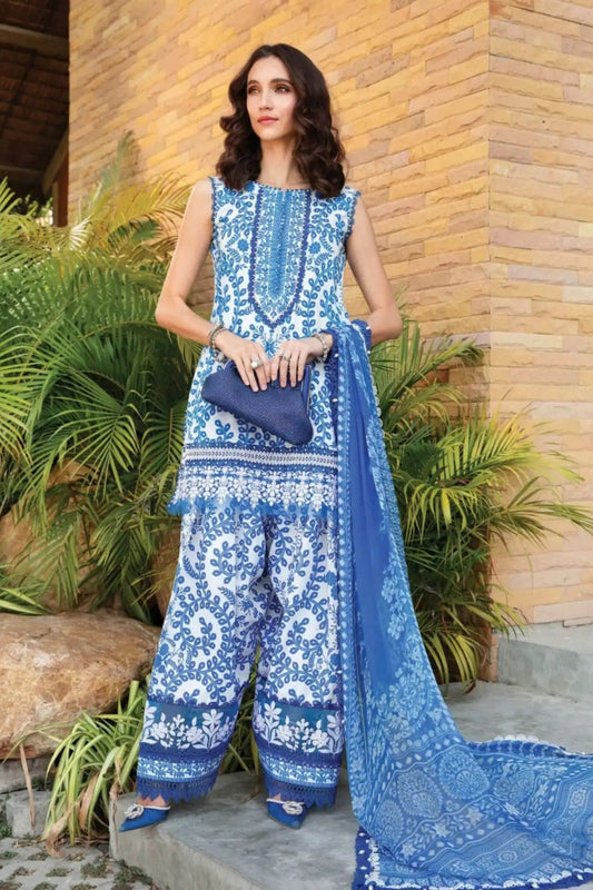 Digital Lawn 3-Piece Print Set with Bana Dora Voile Dupatta