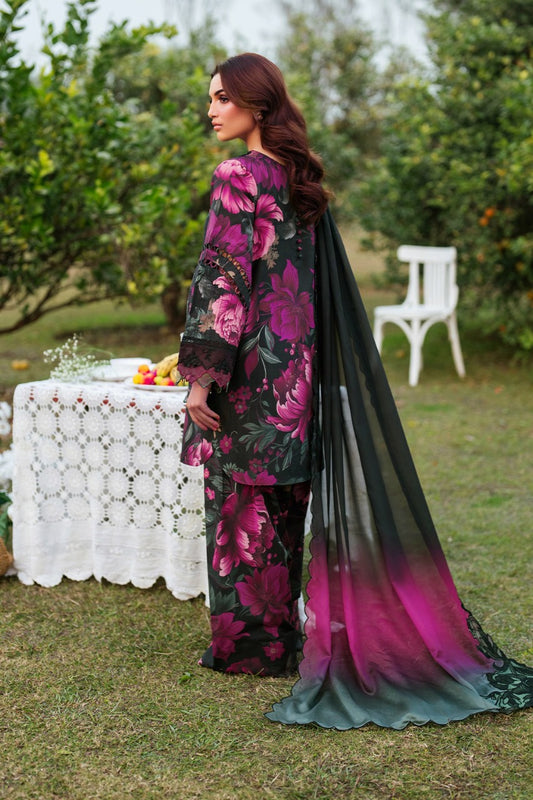 Digital Lawn Bana Dora 3-Piece Set – Bana Dora Prints with Voile Zari Dupatta