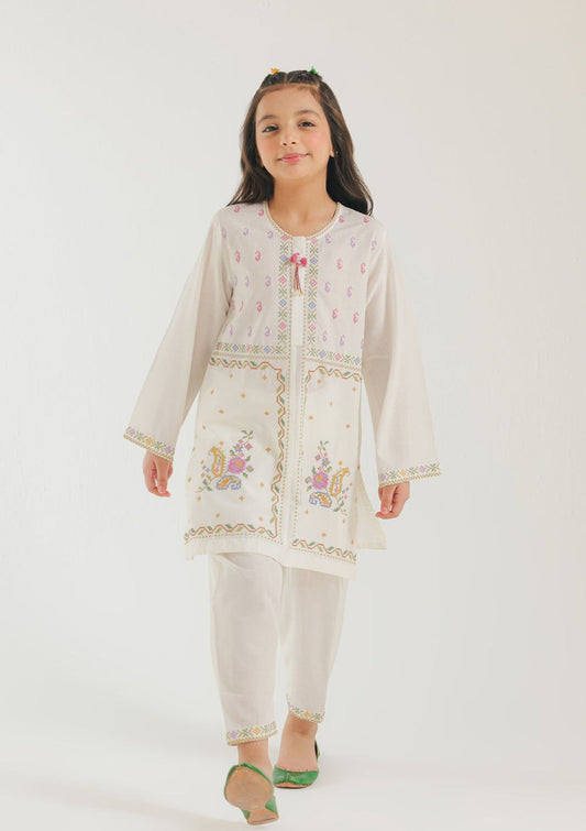 KW Kids Summer Lawn Unstitched – 2-Piece Embroidered Outfit