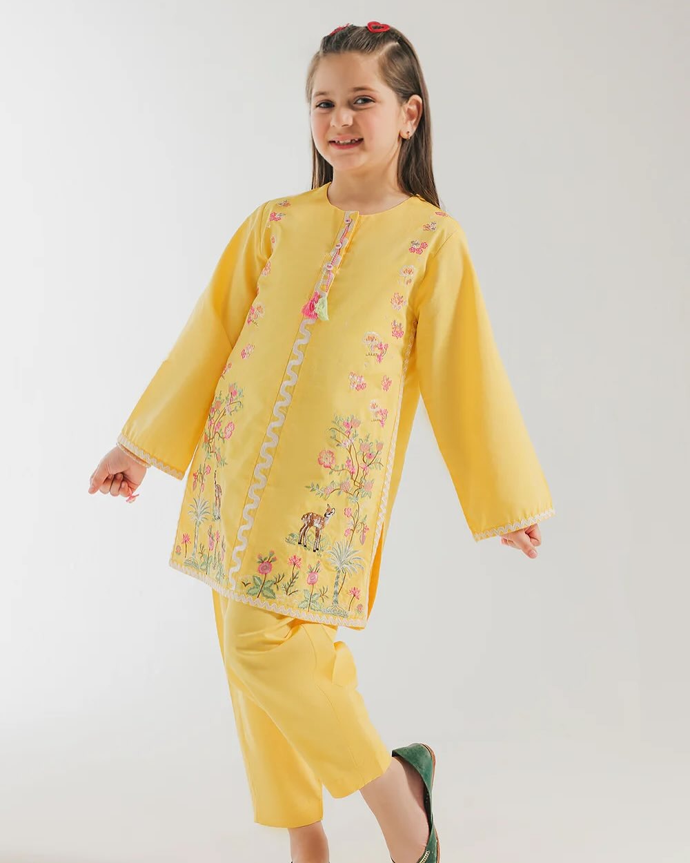 KY Kids Summer Lawn Unstitched – 2-Piece Embroidered Outfit