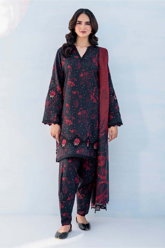 Digital Lawn 3-Piece Set – Bana Dora Prints with Voile Zari Dupatta