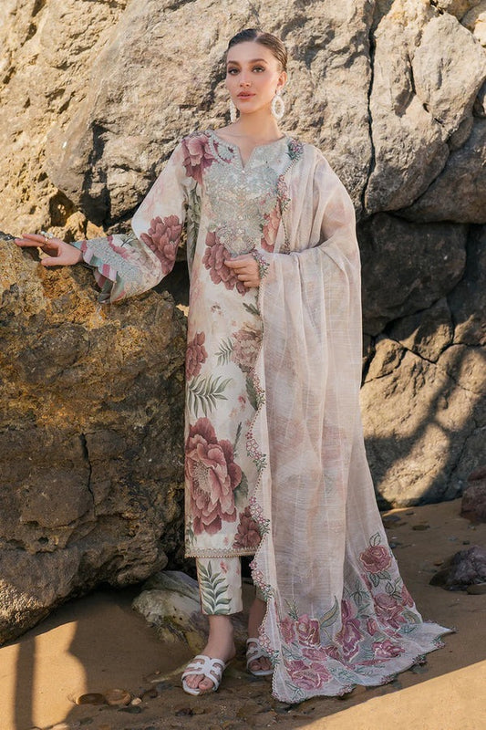 Digital Lawn 3-Piece Set – Bana Dora Prints with Voile Zari Dupatta