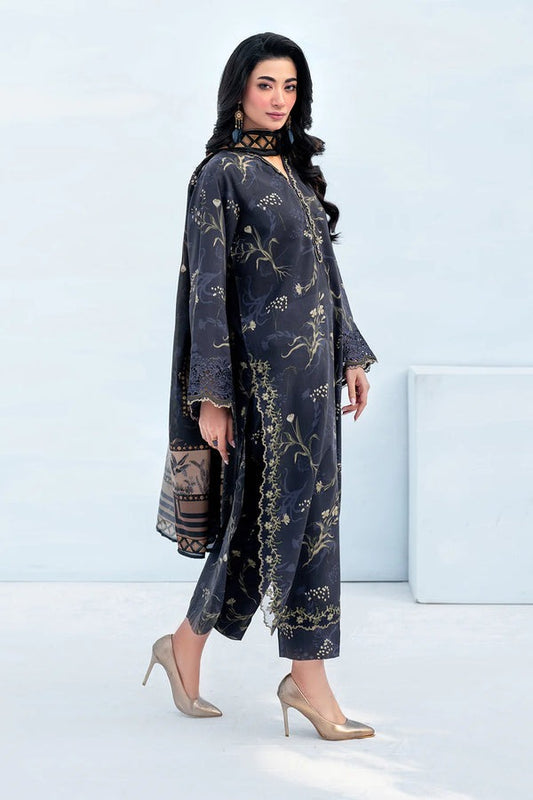 Digital Lawn 3-Piece Set – Bana Dora Prints with Voile Zari Dupatta