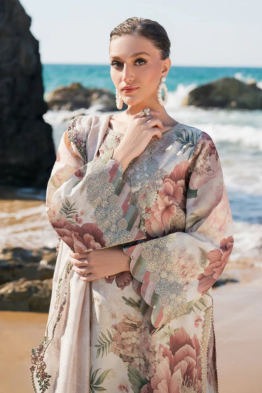 Digital Lawn 3-Piece Set – Bana Dora Prints with Voile Zari Dupatta