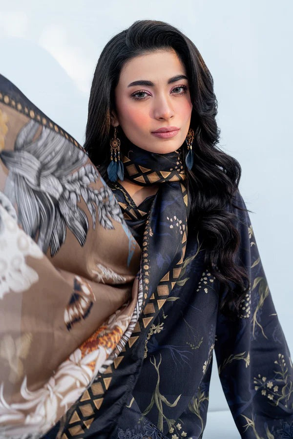 Digital Lawn 3-Piece Set – Bana Dora Prints with Voile Zari Dupatta