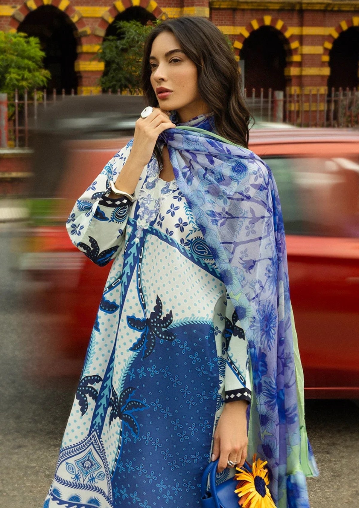 Digital Print Lawn 3-Piece Set ā Bana Dora Voile Dupatta