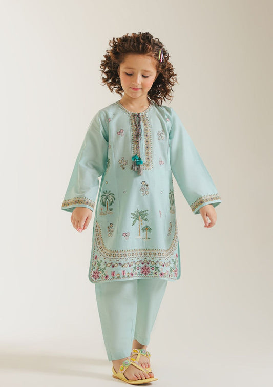 KSG Kids Summer Lawn Unstitched – 2-Piece Embroidered Outfit