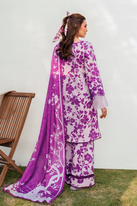 Digital Lawn Bana Dora 3-Piece Set – Bana Dora Prints with Voile Zari Dupatta