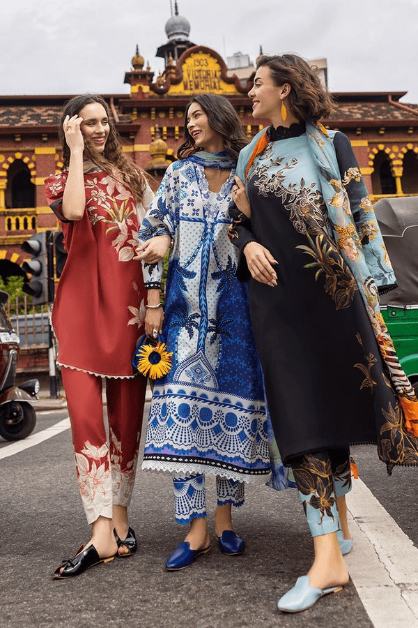 Digital Print Linen 3-Piece Set – Digital Print Linen Dupatta
