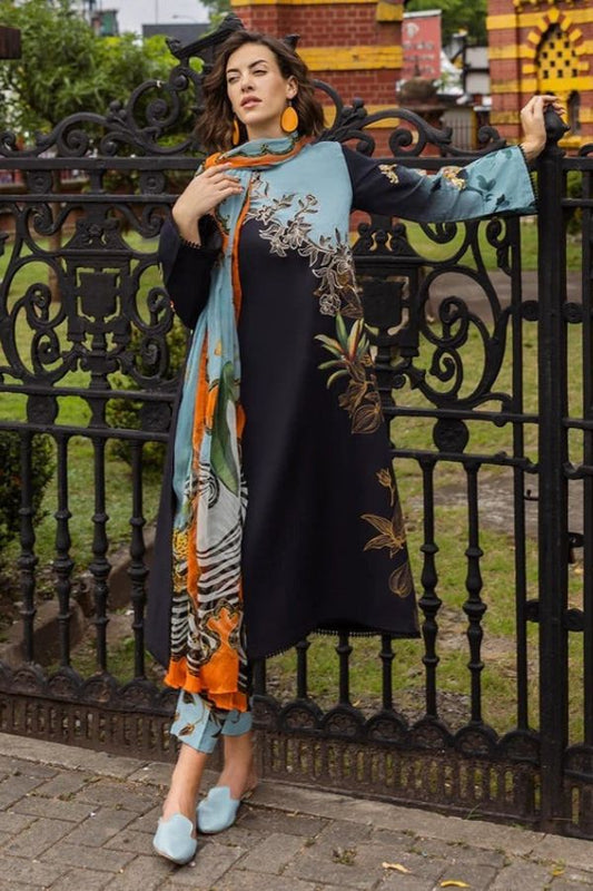 Digital Print Linen 3-Piece Set – Digital Print Linen Dupatta