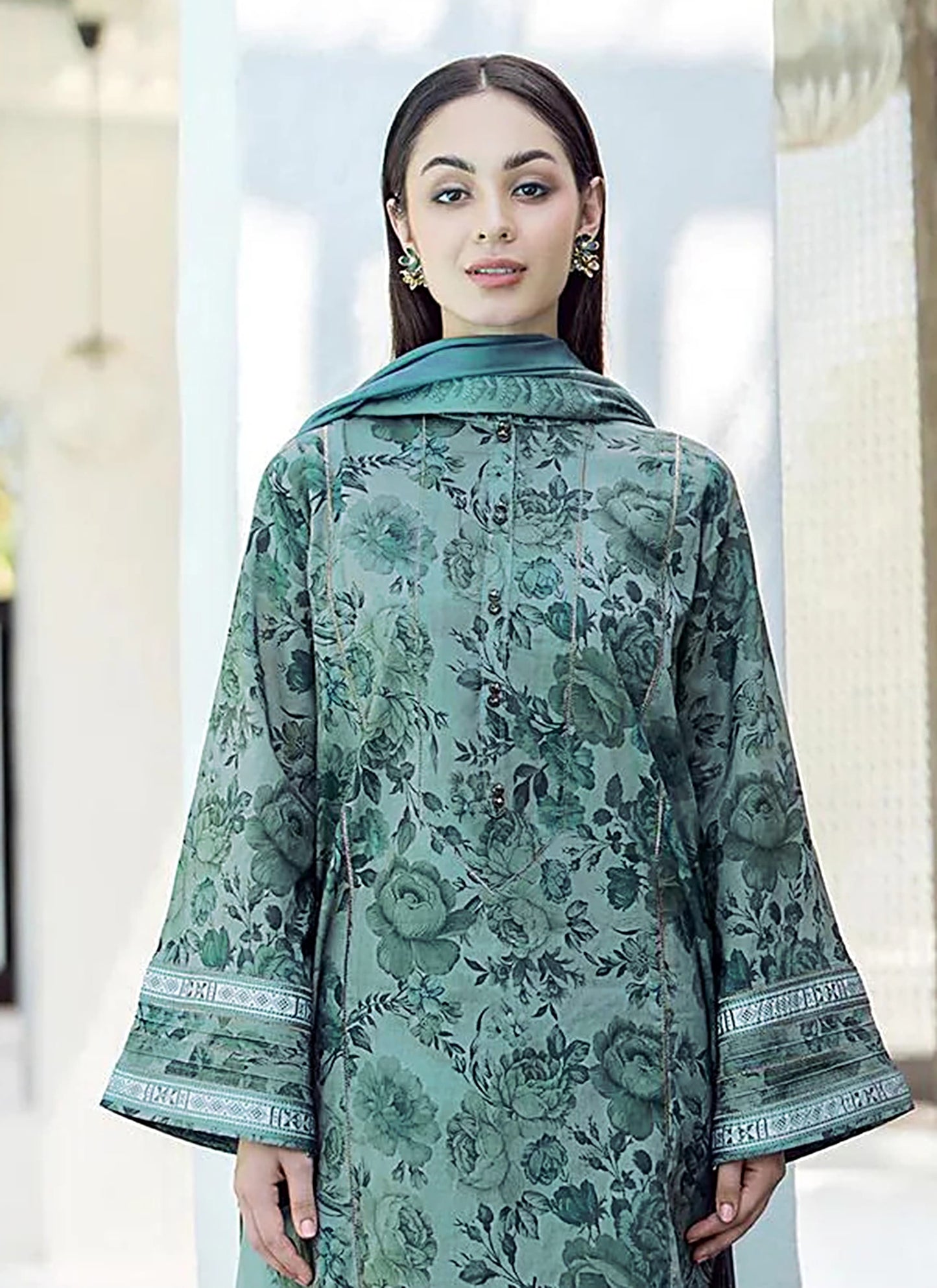 Digital Print Linen Allover 3 Piece