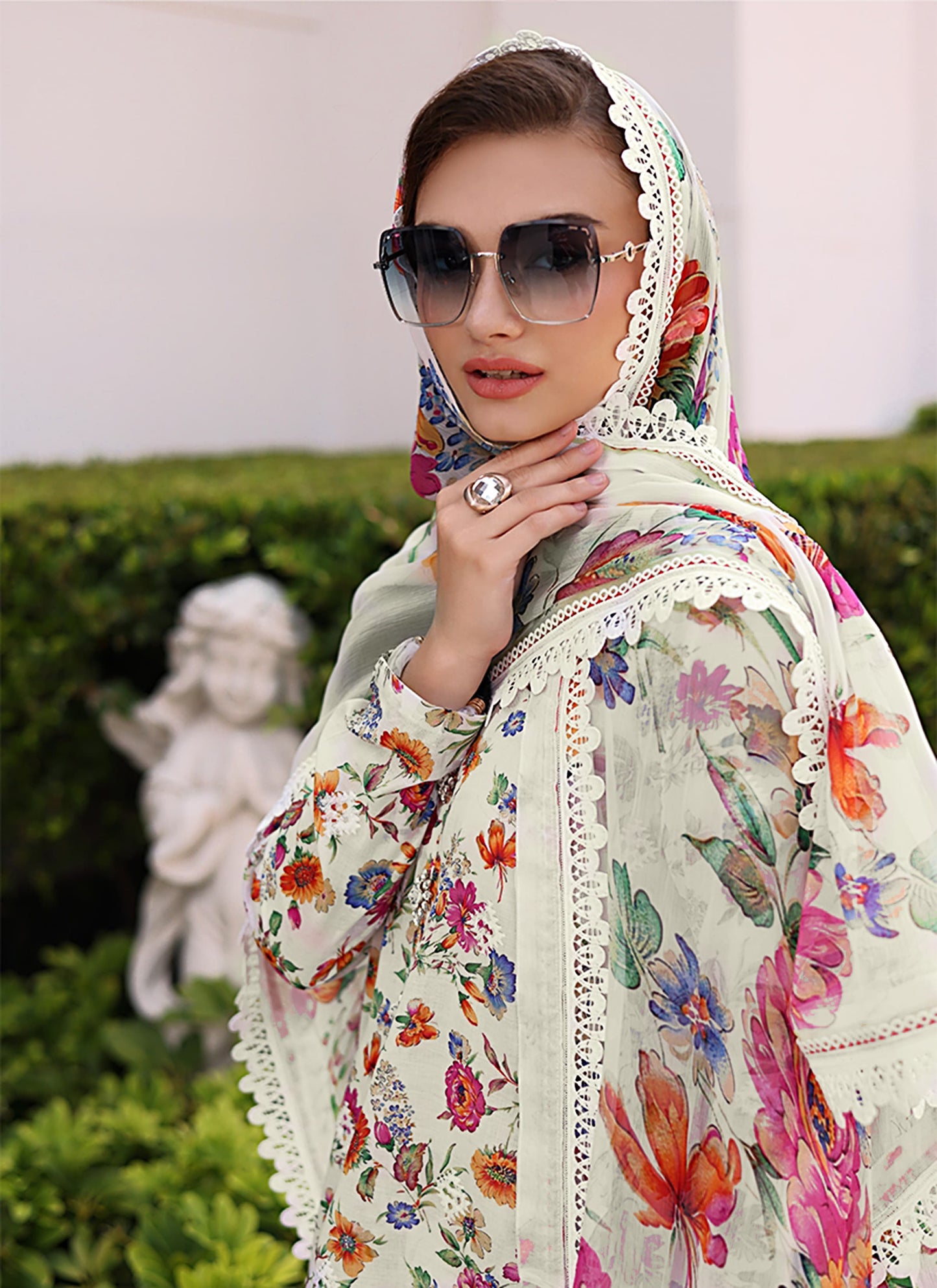 Digital Print Linen Allover 3 Piece