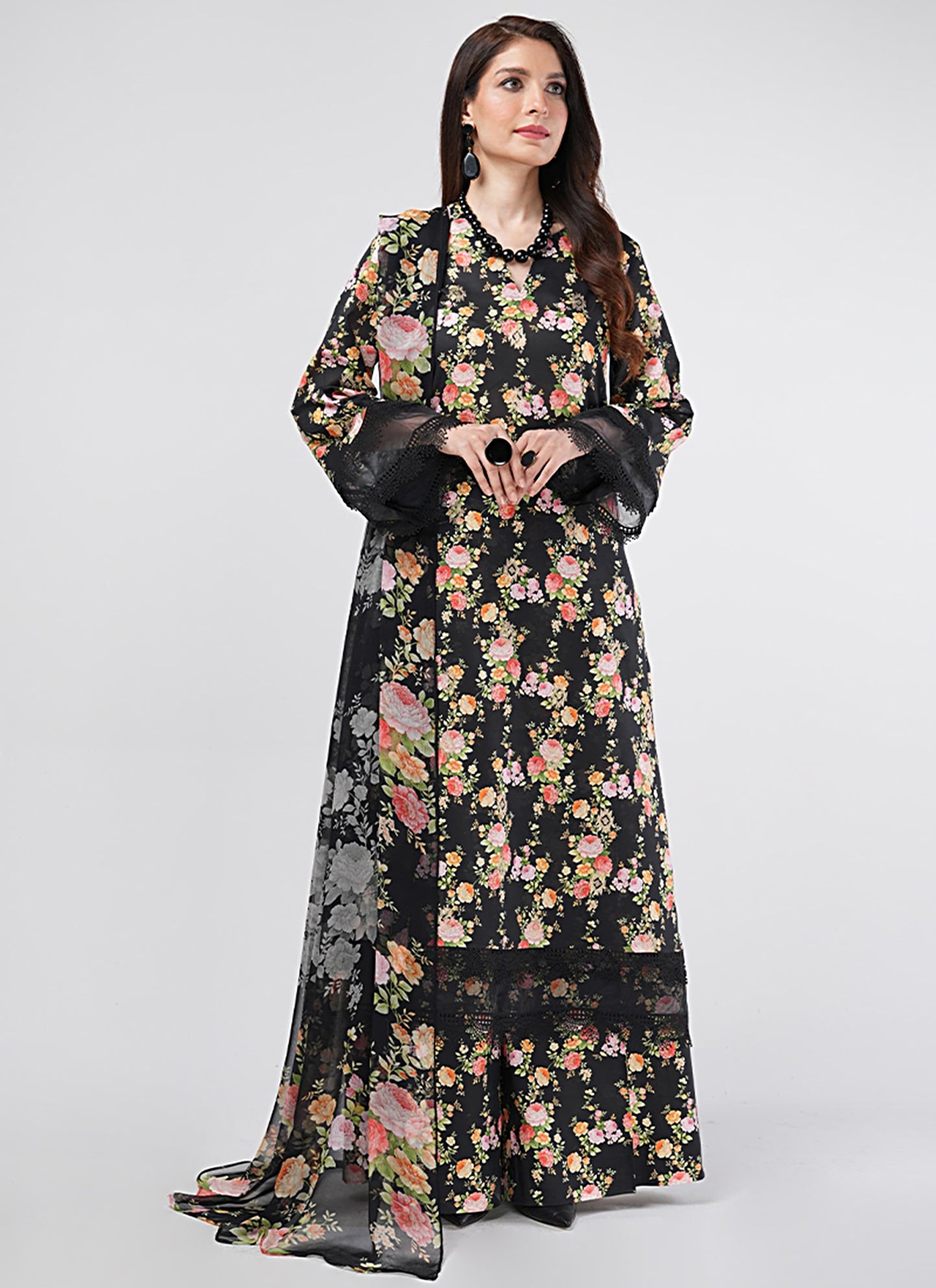 Digital Print Linen Allover 3 Piece