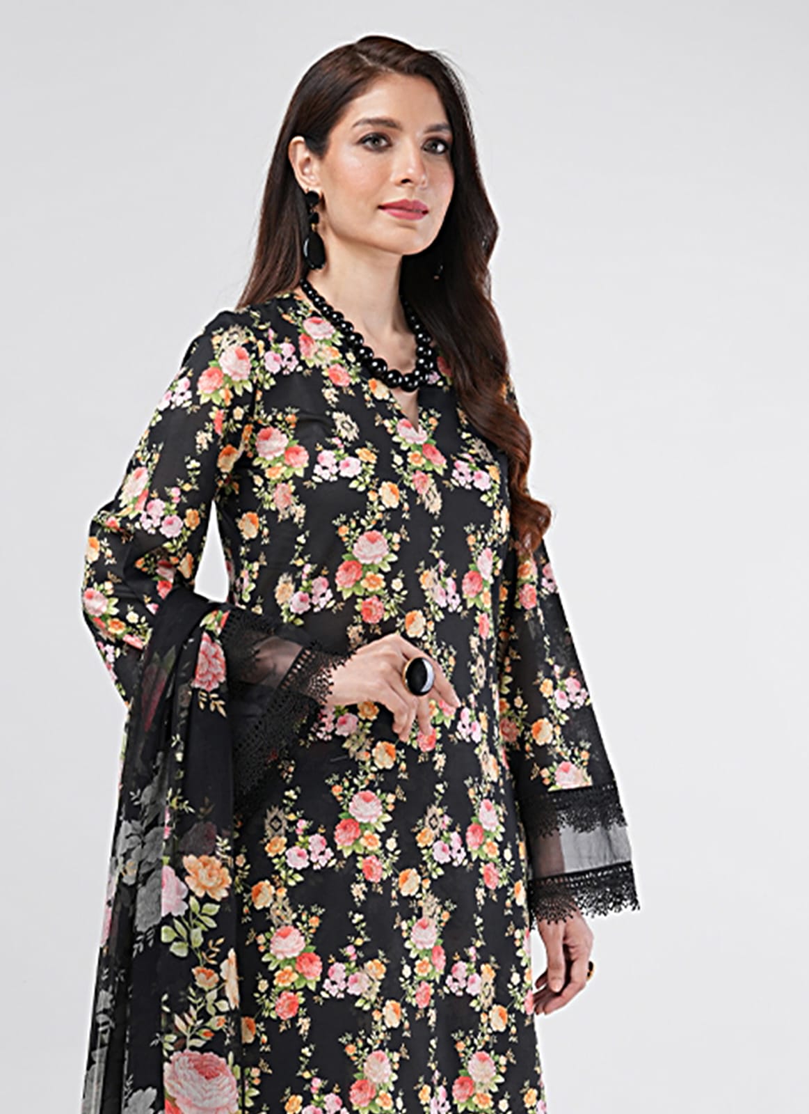 Digital Print Linen Allover 3 Piece