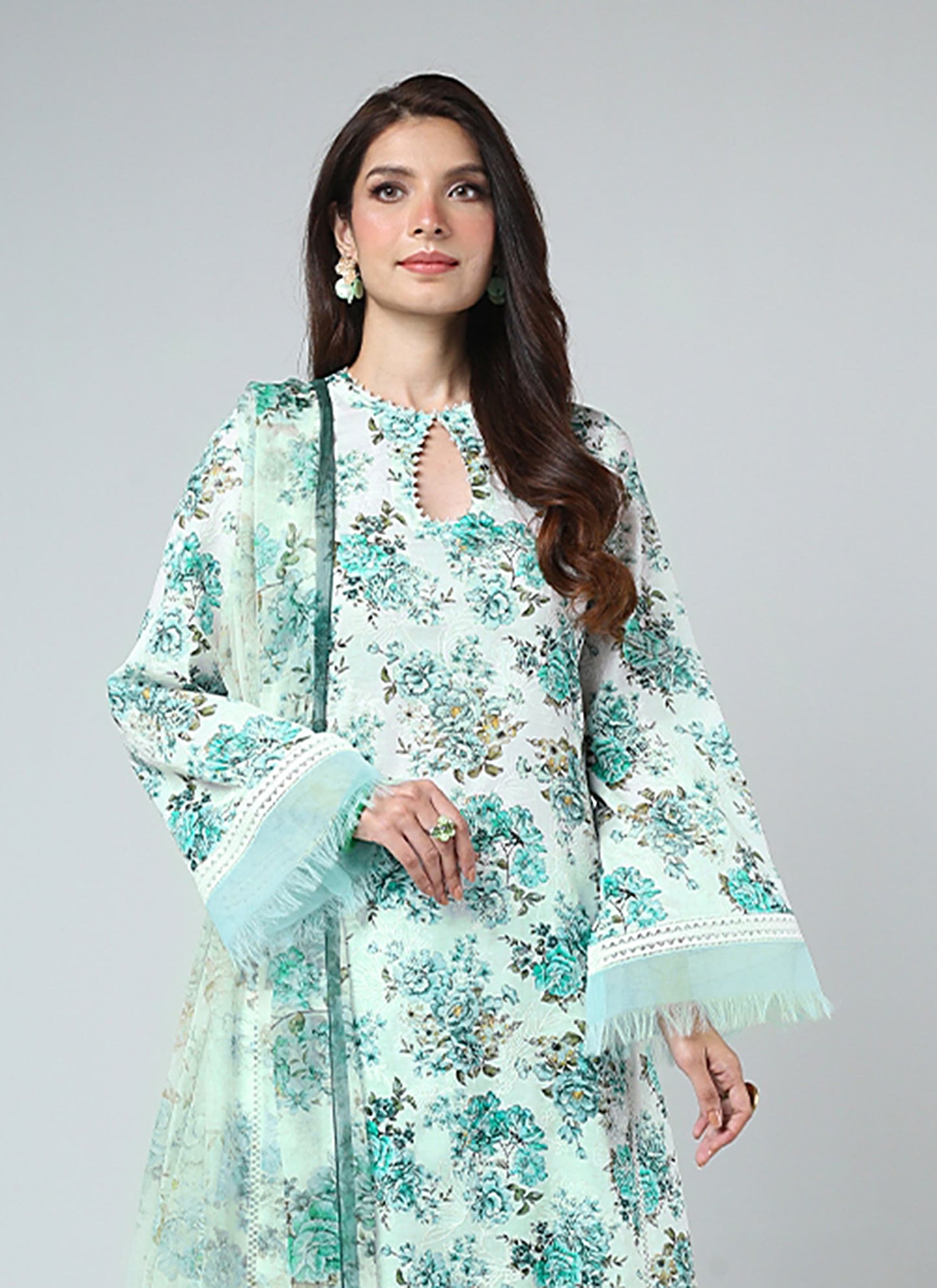 Digital Print Linen Allover 3 Piece