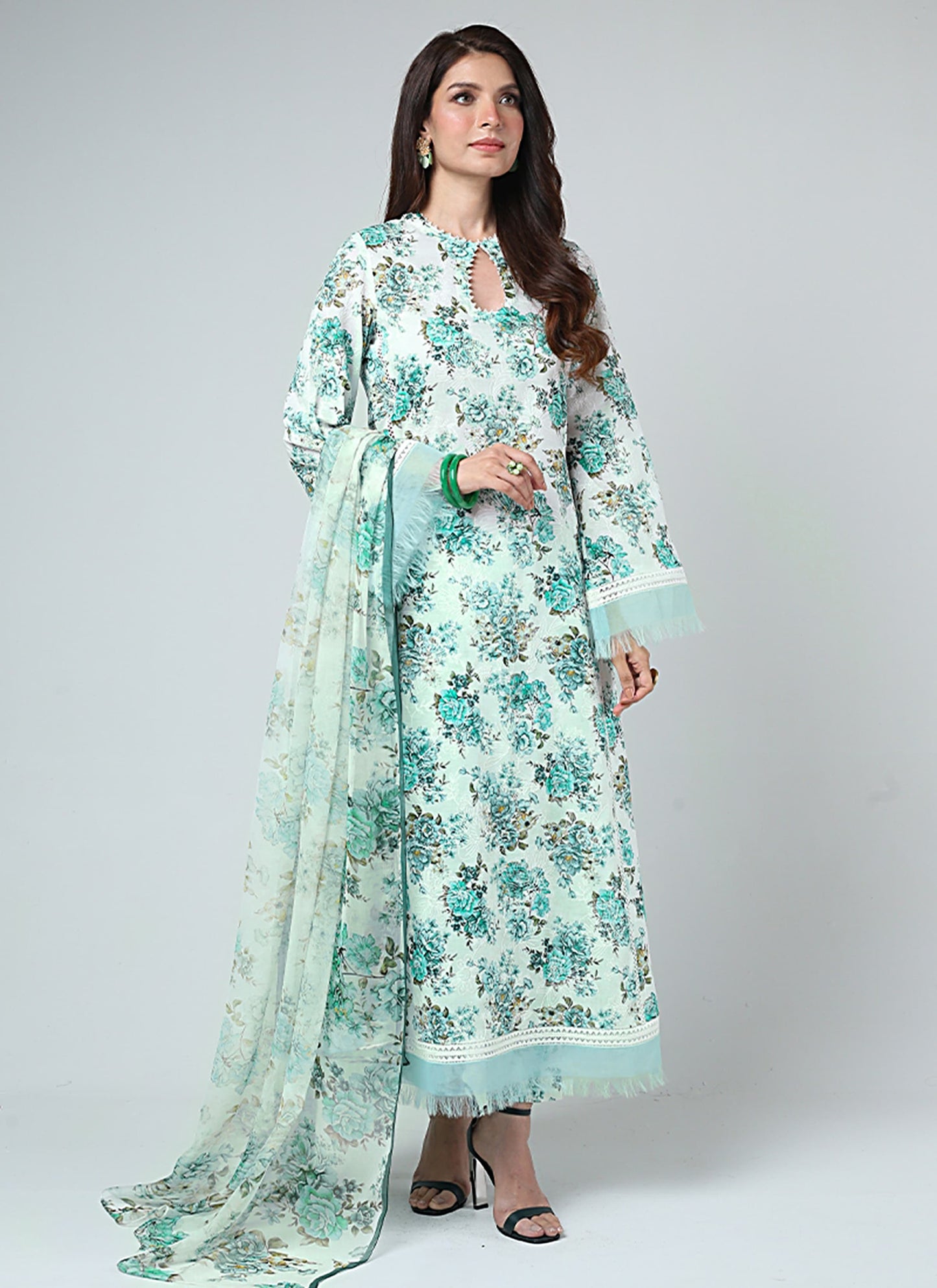 Digital Print Linen Allover 3 Piece