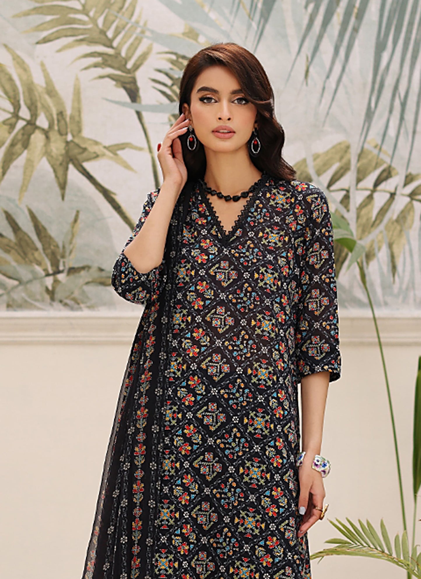 Digital Print Linen Allover 3 Piece