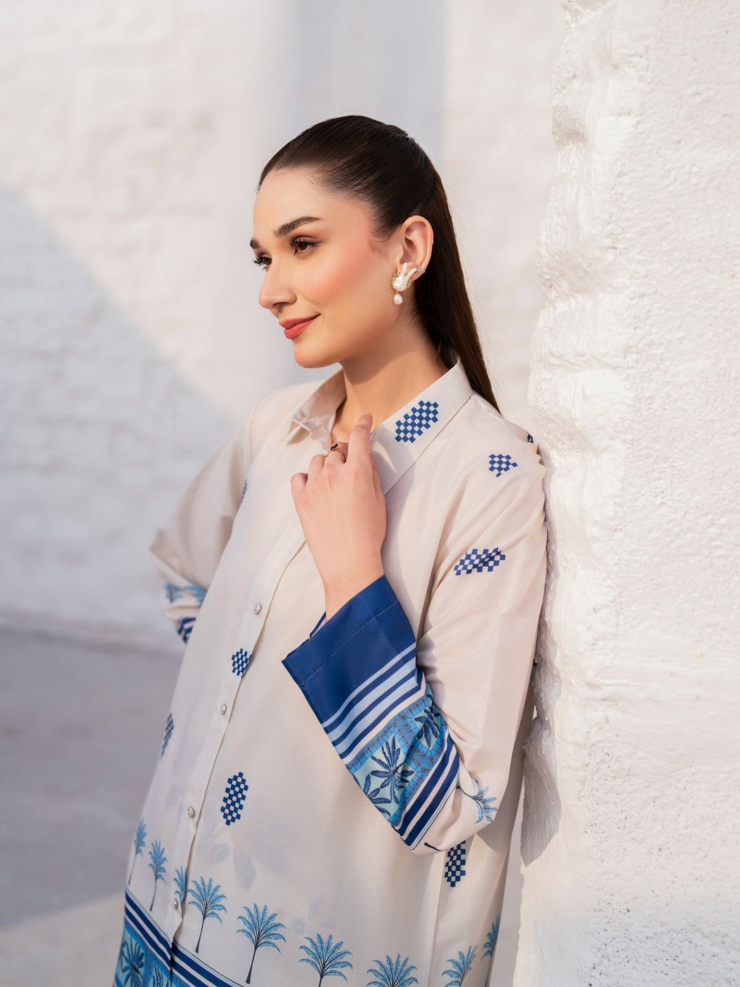 Digital Lawn 3-Piece Set – Bana Dora Prints with Voile Dupatta
