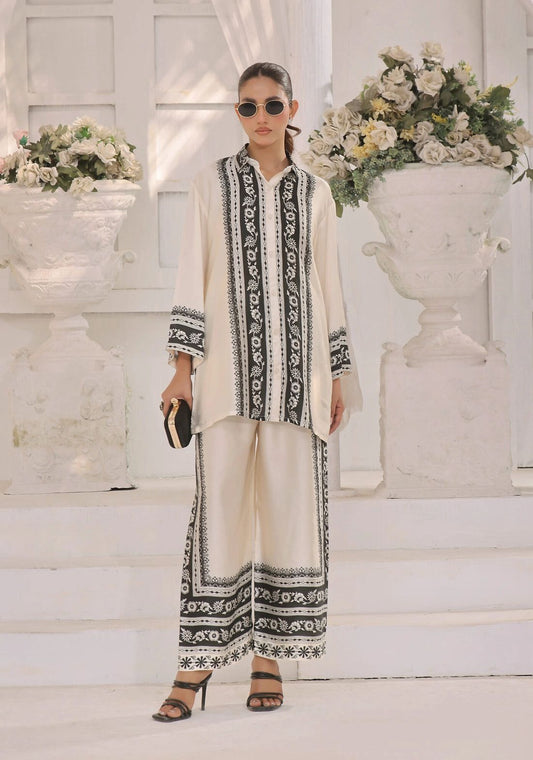 Digital Lawn 3-Piece Set – Bana Dora Prints with Voile Dupatta