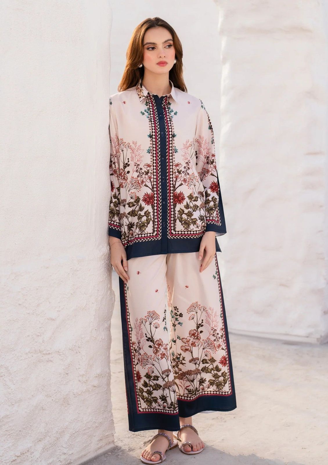 Digital Lawn 3-Piece Set – Bana Dora Prints with Voile Dupatta