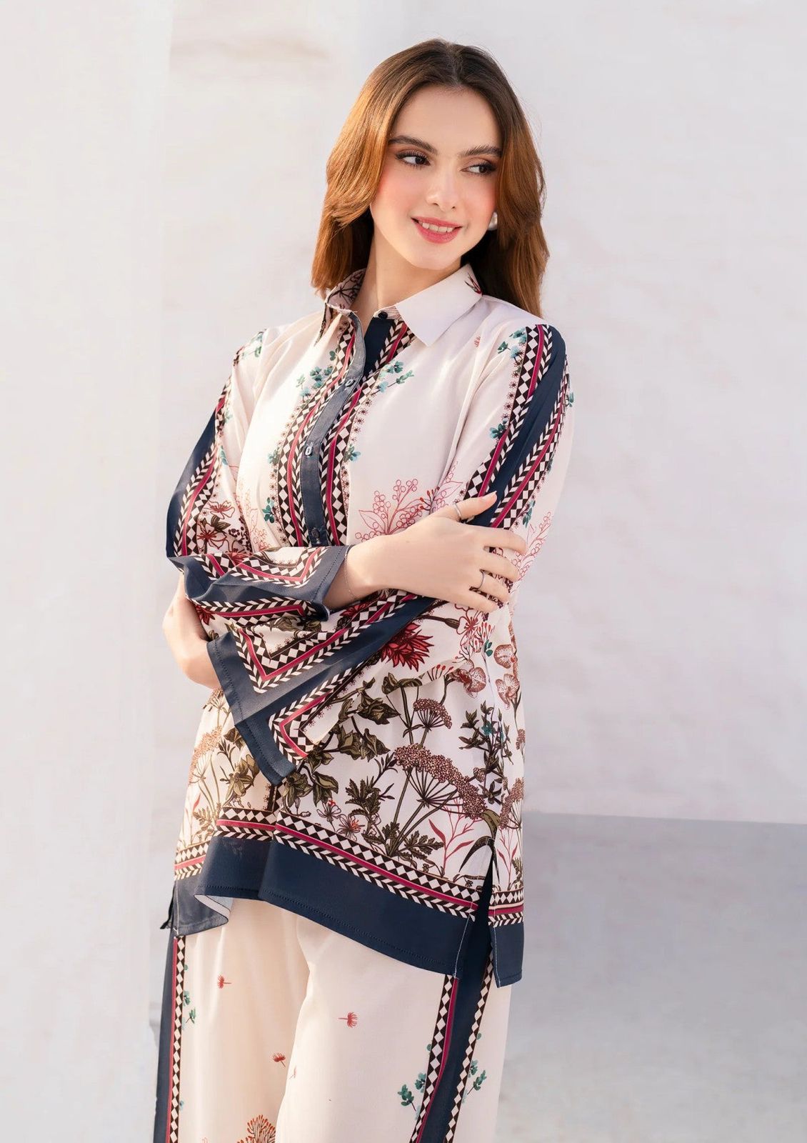 Digital Lawn 3-Piece Set – Bana Dora Prints with Voile Dupatta