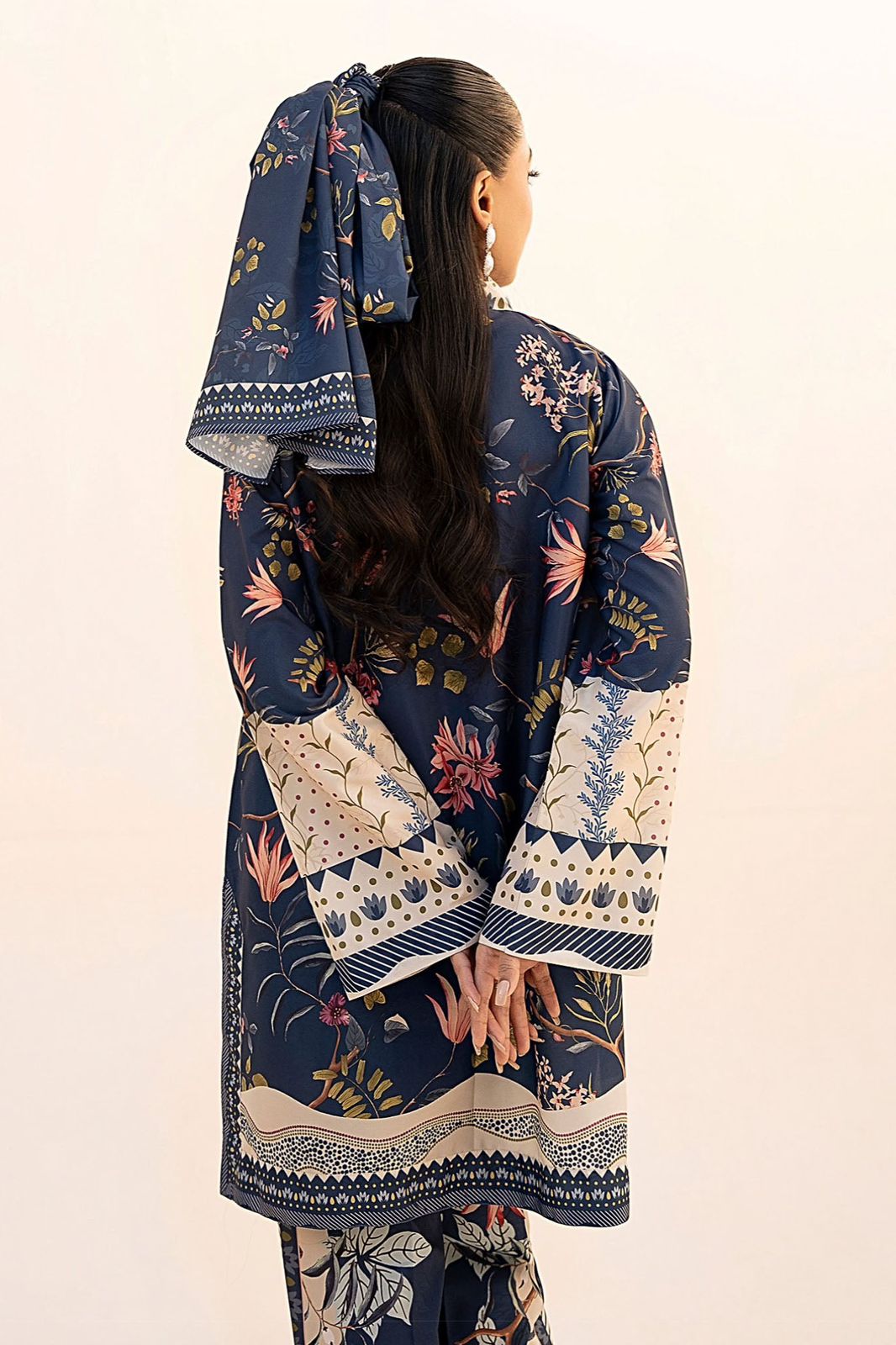 Digital Lawn 3-Piece Set – Bana Dora Prints with Voile Dupatta
