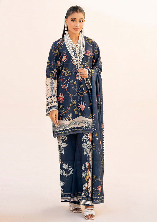 Digital Lawn 3-Piece Set – Bana Dora Prints with Voile Dupatta