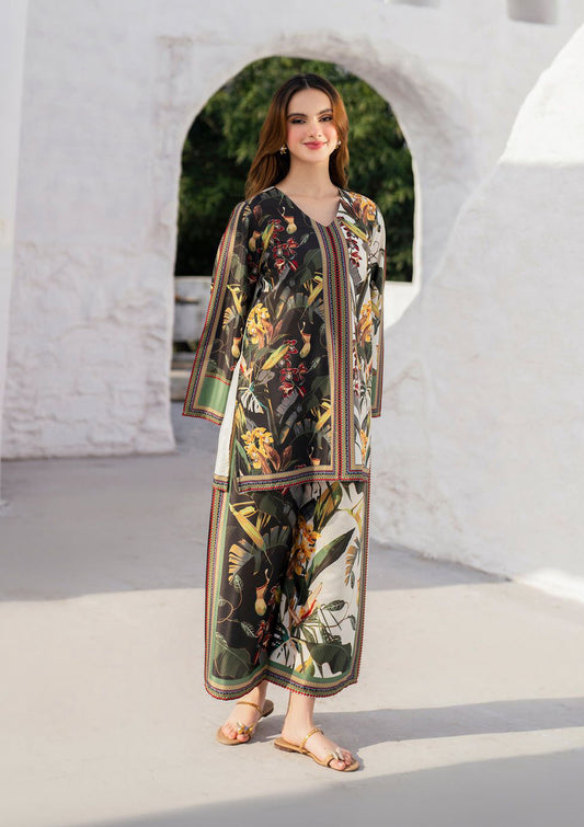 Digital Lawn 3-Piece Set – Bana Dora Prints with Voile Dupatta