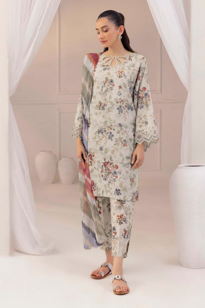 Digital Lawn Bana Dora 3-Piece Set – Bana Dora Prints with Voile Dupatta