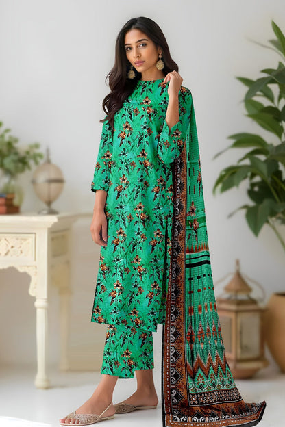 Premium Digital Printed Viscose Bana Dora 3-Piece Suit