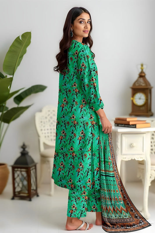 Premium Digital Printed Viscose Bana Dora 3-Piece Suit