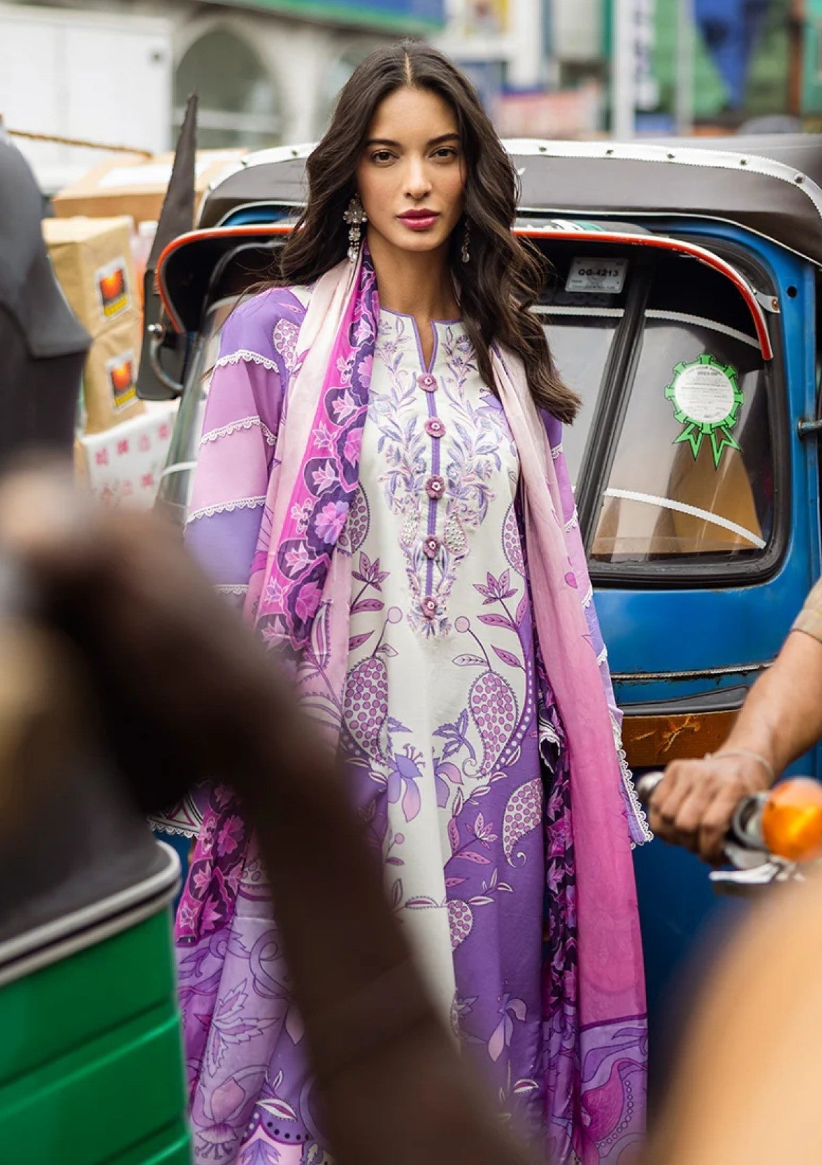 Digital Print Lawn 3-Piece Set – Bana Dora Voile Dupatta