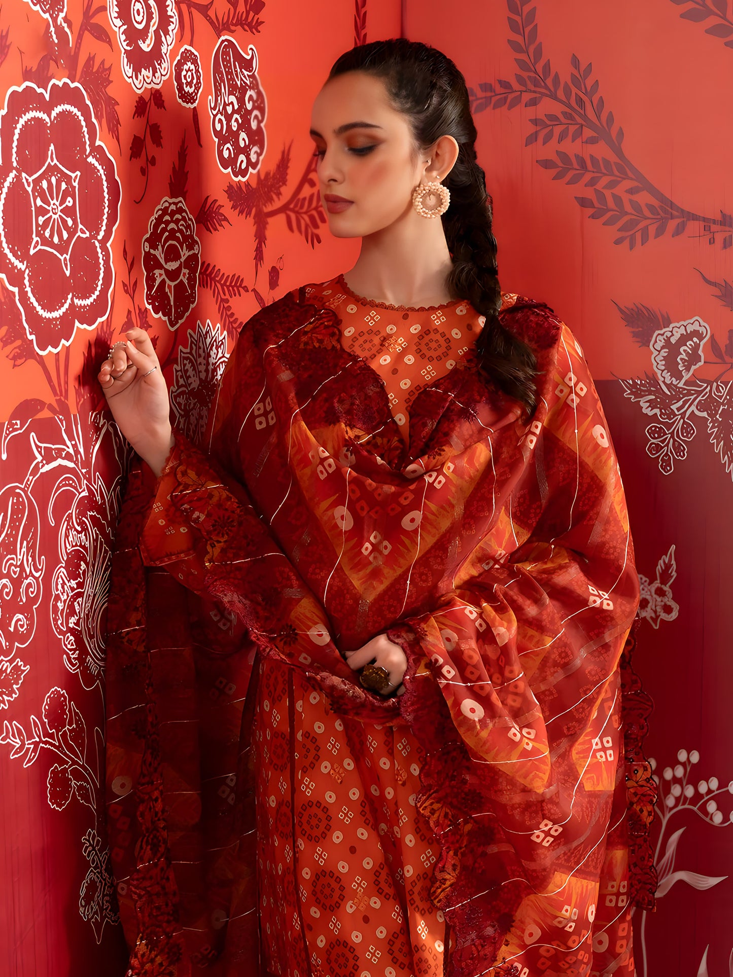 Unstitched Lawn 3-Piece Ensemble with Exquisite Digital Print
