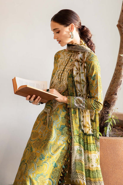 Digital Lawn 3-Piece Print Set with Bana Dora Voile Dupatta