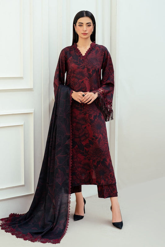 Premium Dhanak Digital Printed 3-Piece Ladies Dress