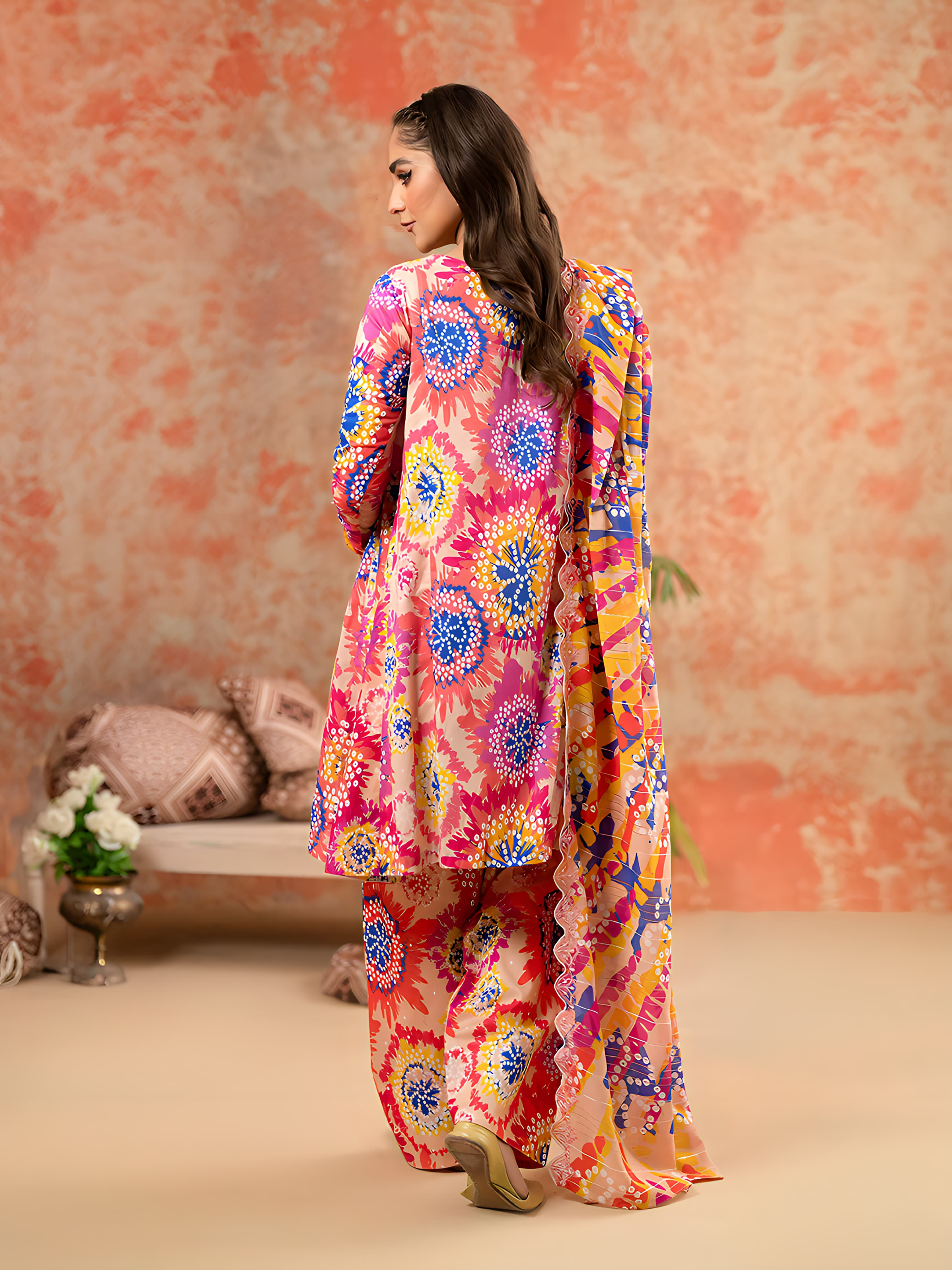 Charizma's All-Over Digital Printed Lawn: 3-Piece Unstitched Elegance