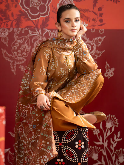 Unstitched Lawn 3-Piece Ensemble with Exquisite Digital Print