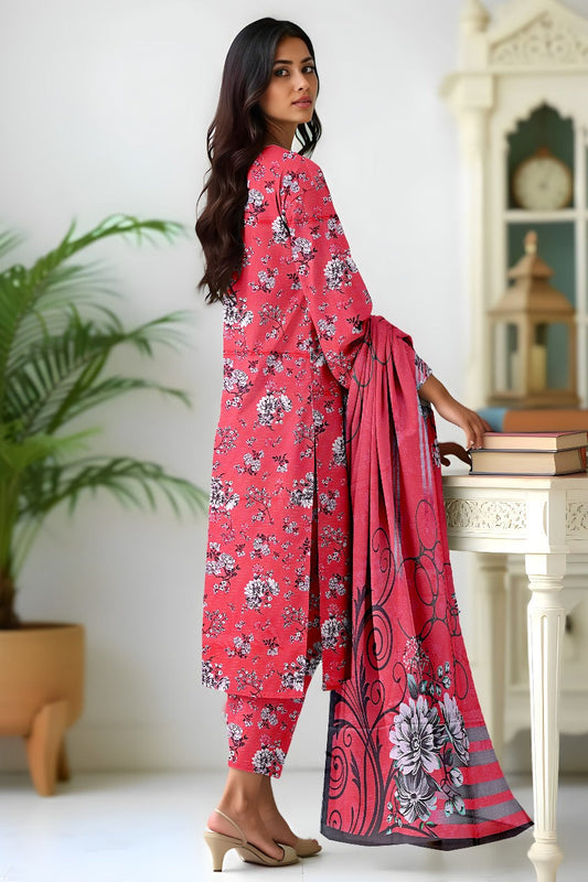 Premium Digital Printed Viscose Bana Dora 3-Piece Suit