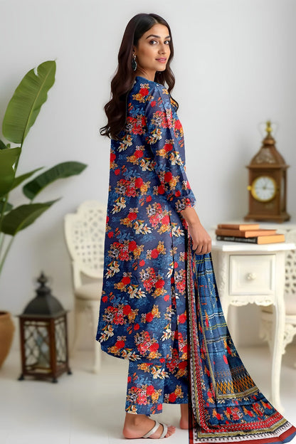 Premium Digital Printed Viscose Bana Dora 3-Piece Suit