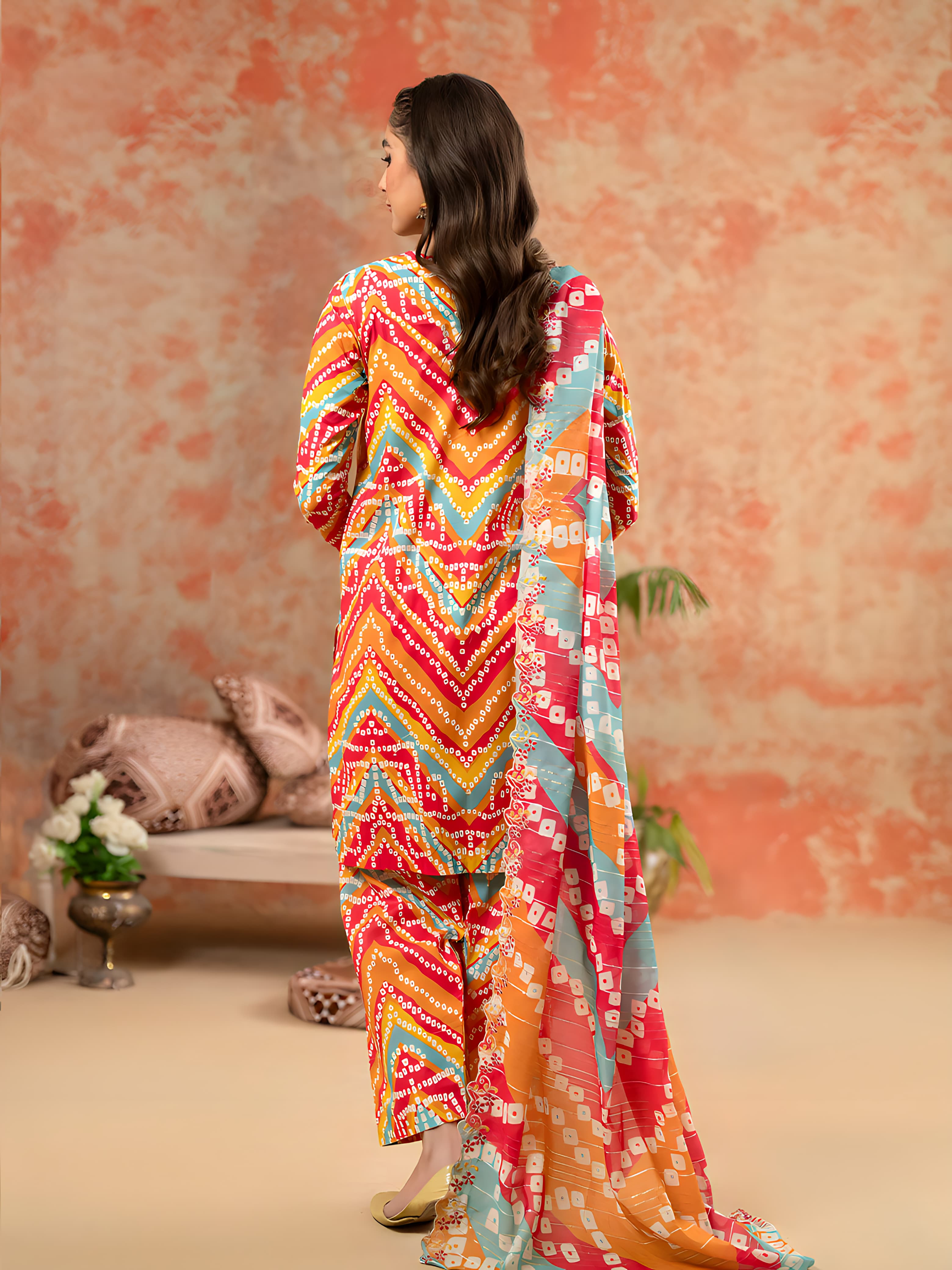 Charizma's All-Over Digital Printed Lawn: 3-Piece Unstitched Elegance